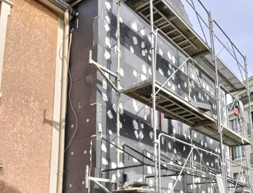Chantier façade ITE - Isolex